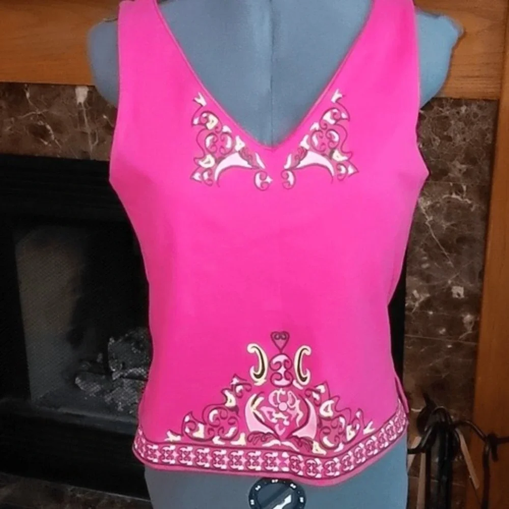 Y2K Vintage no boundaries  hot‎ pink tank top NWT